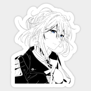 Blue Eyed Postman monochrome lines Sticker